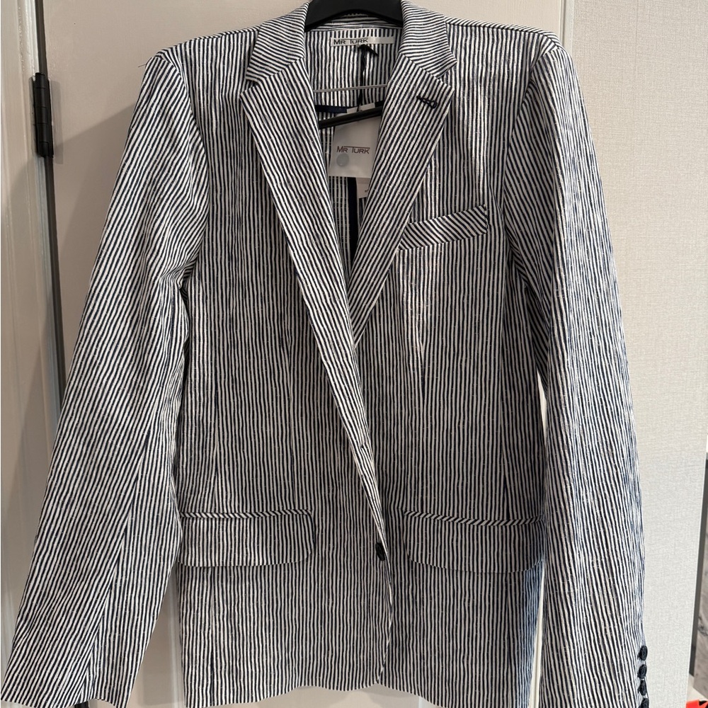 NWT Mr Turk Men's Seersucker Blazer